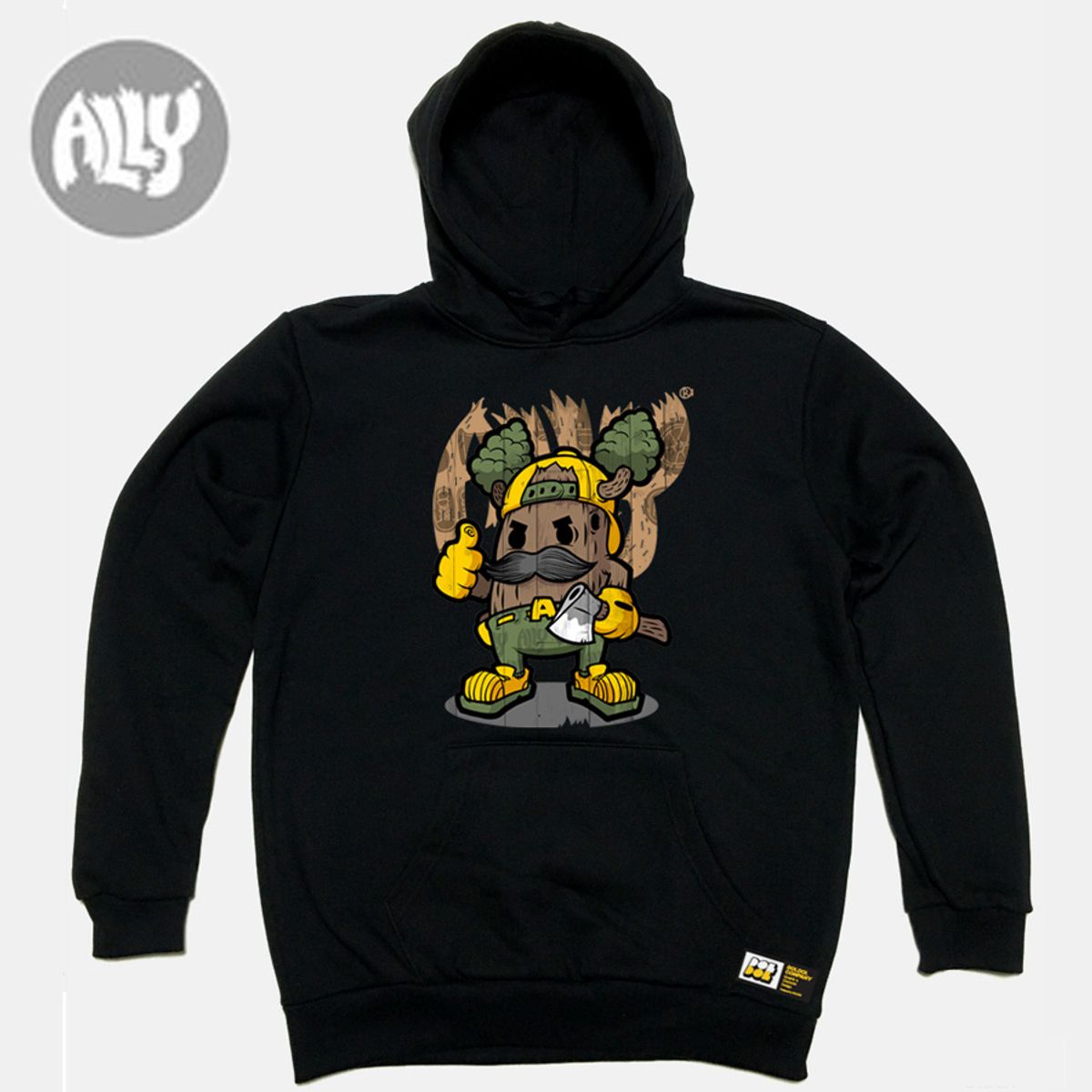 돌돌(DOLDOL) ALLY_HOODY_09 숲속의 mtb 바이커 사슴 엘리 자전거 캠핑  백패킹 사슴 캐릭터 그래픽 디자인 후디 후드티