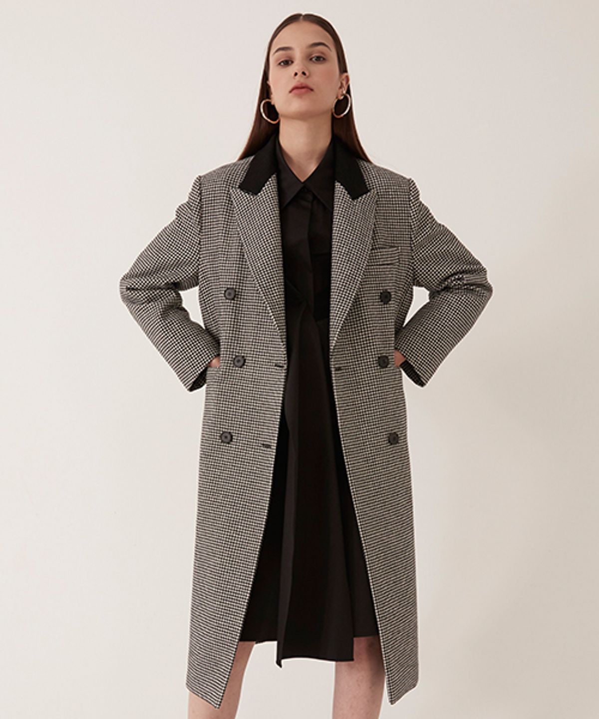 르이엘(LE YIEL) Peaked Lapel Long Jacket 피크드 라펠 롱 자켓