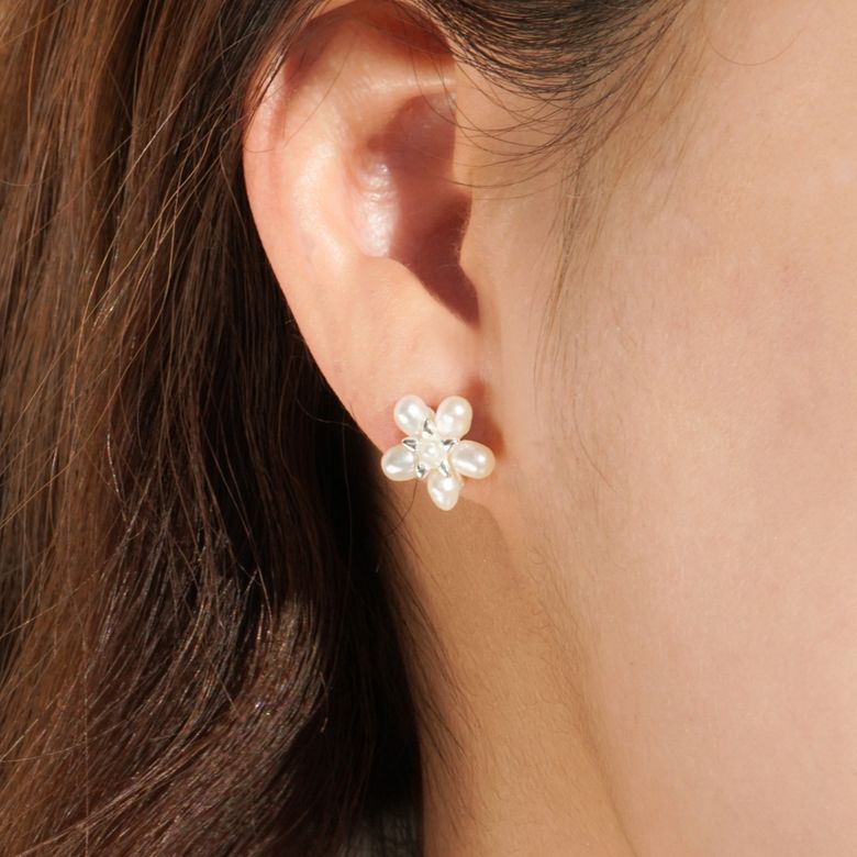 [SILVER]FLOWER FW PEARL E