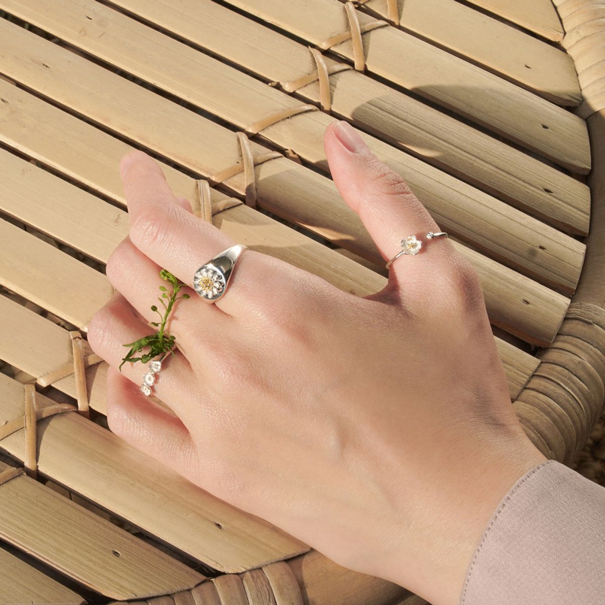 포스트루드(POSTLUDE) [2SET/SILVER] TT FLOWER FREE SIZE R SET