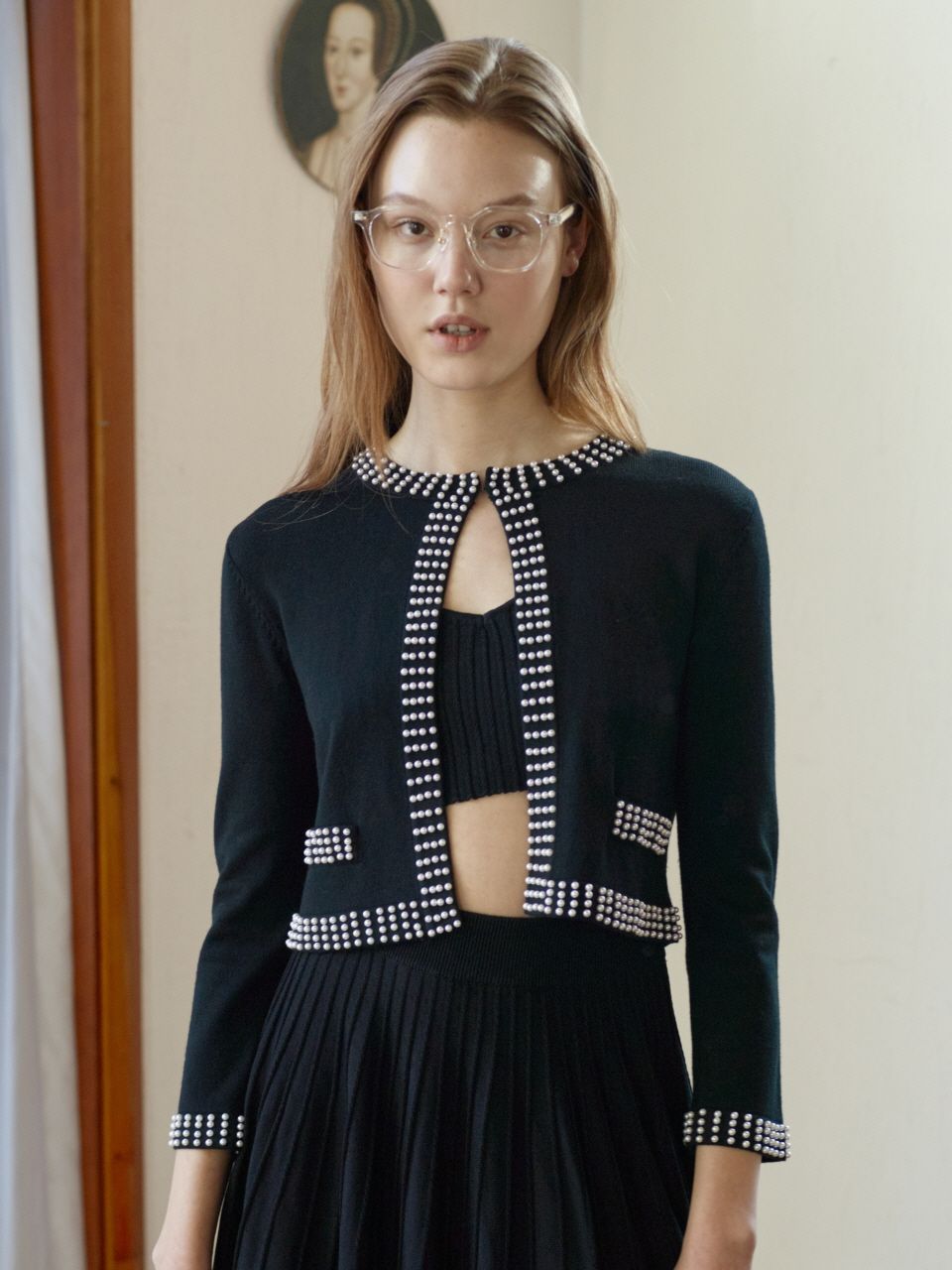 MUSINSA公式 | CENTAUR.KR [TC21SSKN02BK] Crash Pearl Open Knit