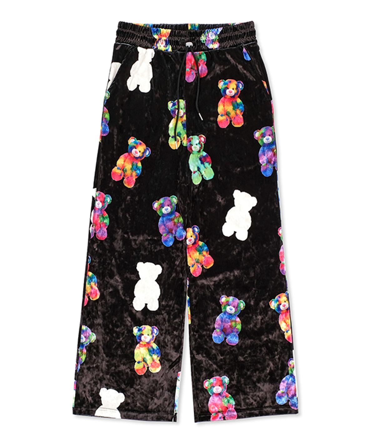유쓰배쓰(YOUTHBATH) VELOUR GRAPHIC PANTS_BLACK