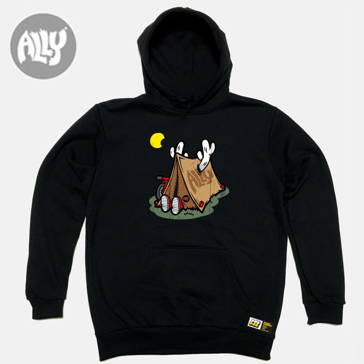 돌돌(DOLDOL) ALLY_HOODY_16 숲속의 mtb 바이커 사슴 엘리 자전거 캠핑  백패킹 사슴 캐릭터 그래픽 디자인 후디 후드티