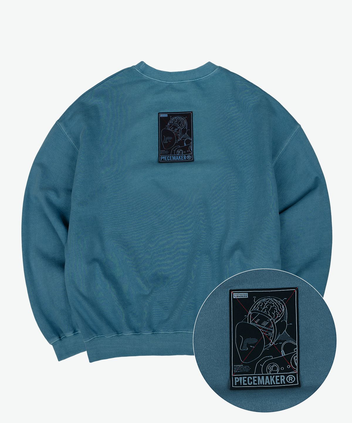 피스메이커(PIECE MAKER) PIGMENT REVERSIBLE SWEAT SHIRTS (GREEN)