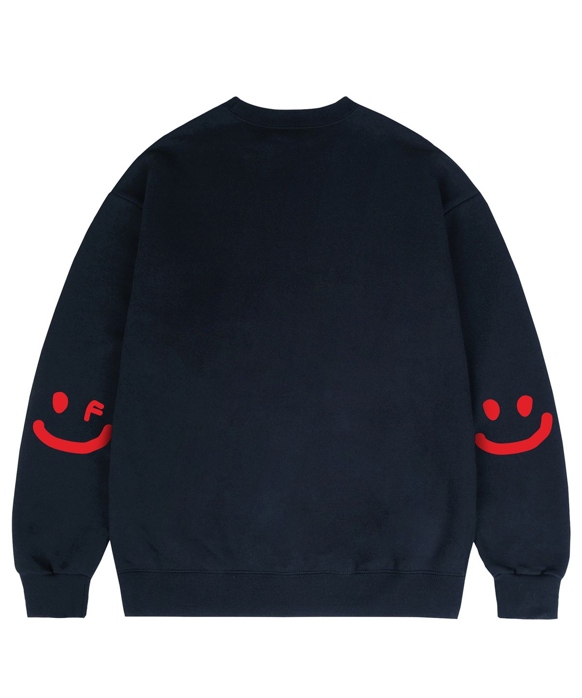 그레이버(GRAVER) [UNISEX]엘보우 스마일드로잉 맨투맨_네이비