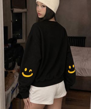 [UNISEX]엘보우 스마일드로잉 맨투맨_5color