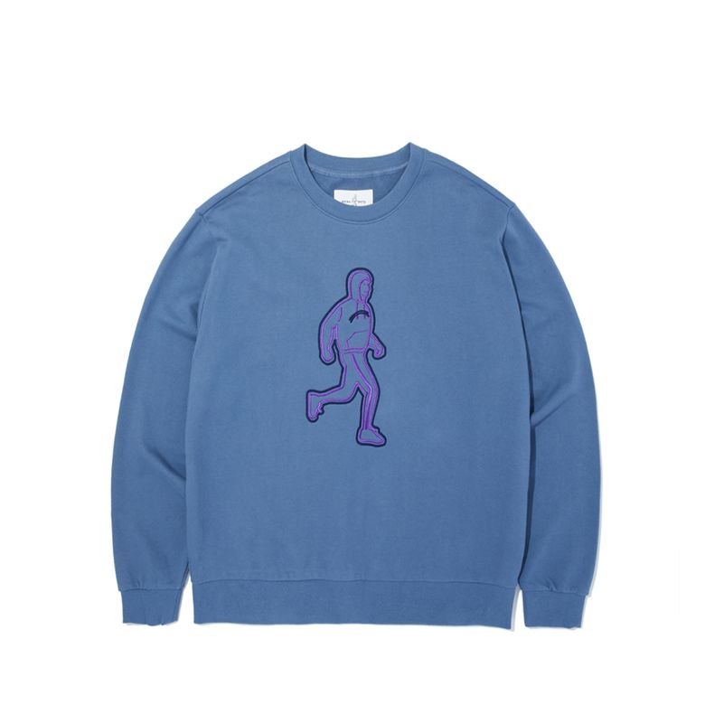 LINE RUNNER SWEAT SHIRT_HAZY BLUE