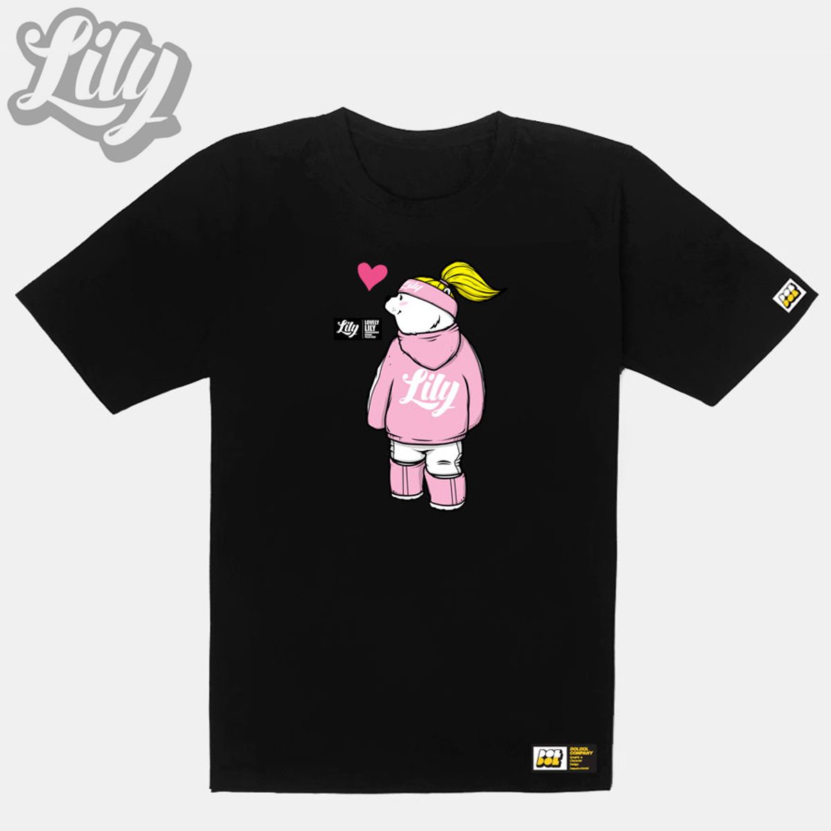 돌돌(DOLDOL) Lily-tshirts-18 러블리 릴리 여자 북극곰 스노우보드 선수 익스트림 캐릭터 그래픽 그래피티 디자인 티셔츠 티