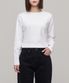우먼즈 릴렉스드 크루 넥 긴소매 티셔츠 [화이트]