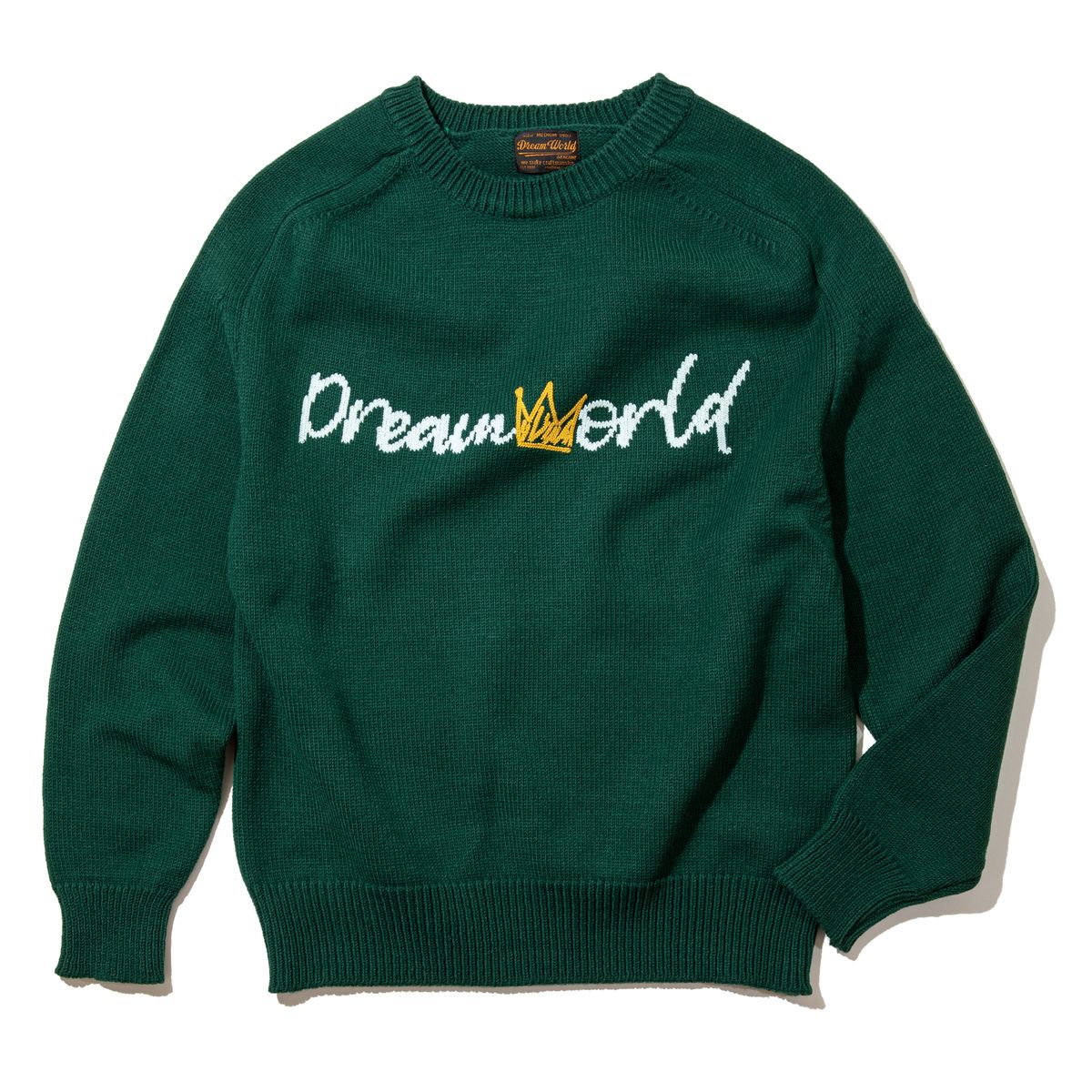 드림월드(DREAMWORLD) 로고 스웨터 올리브_01