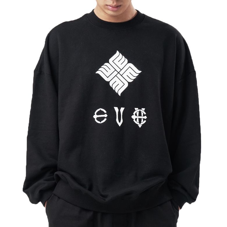 EV  뉴 엠블렘 오버핏 맨투맨