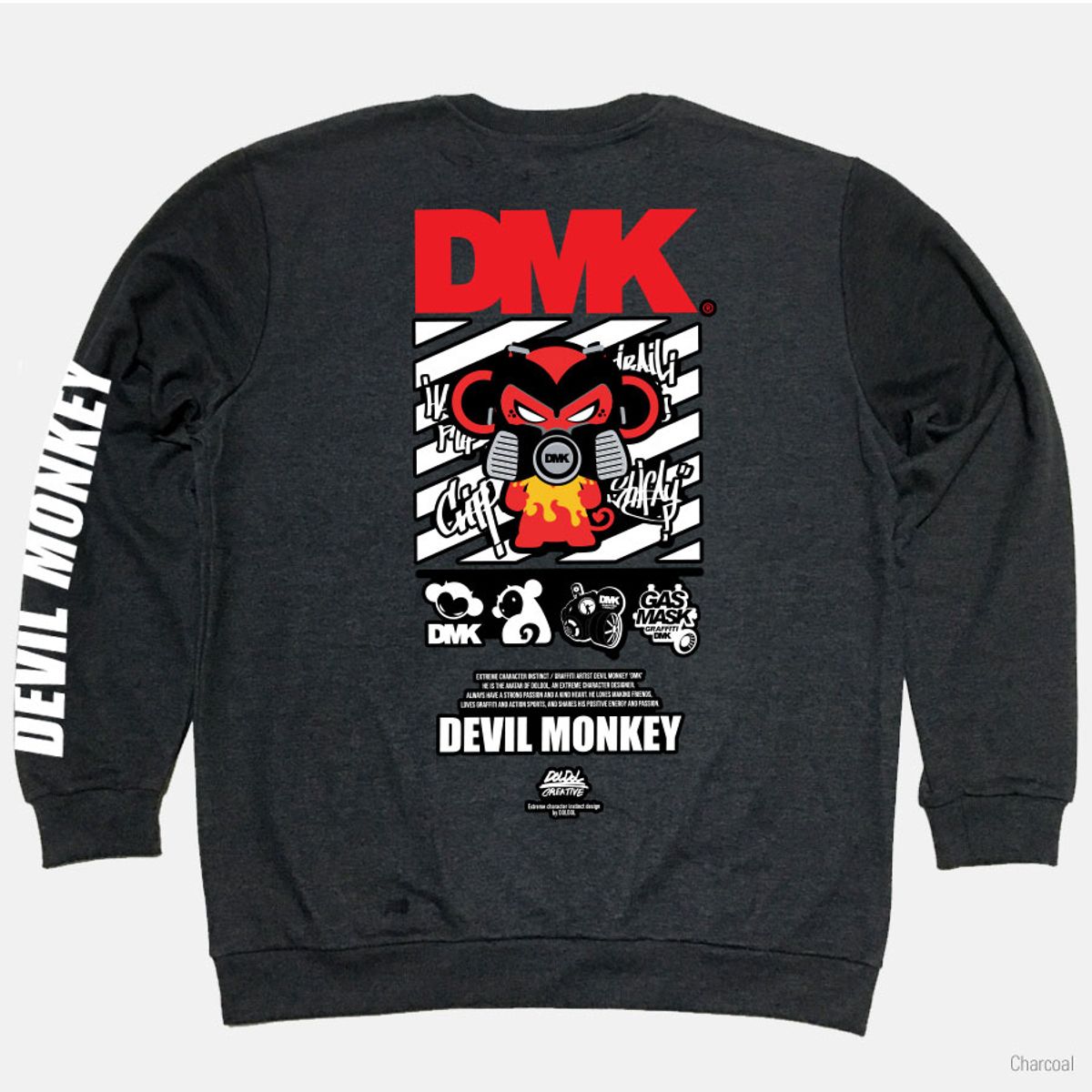 돌돌(DOLDOL) DMK_MTM_35 그래피티 아티스트 데 빌몽키 DMK 익스트림 캐릭터 그래픽 그래피티  맨투맨 긴팔티 긴팔