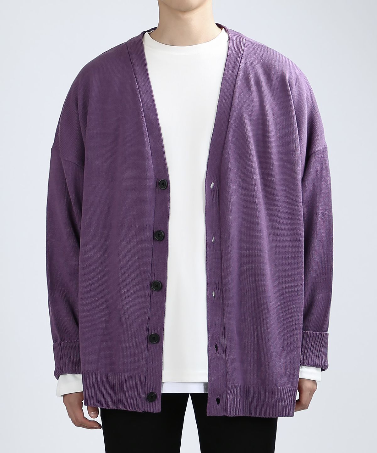 베리베인(VERYVAIN) OVERING SMART CARDIGAN (DUSTY PURPLE)