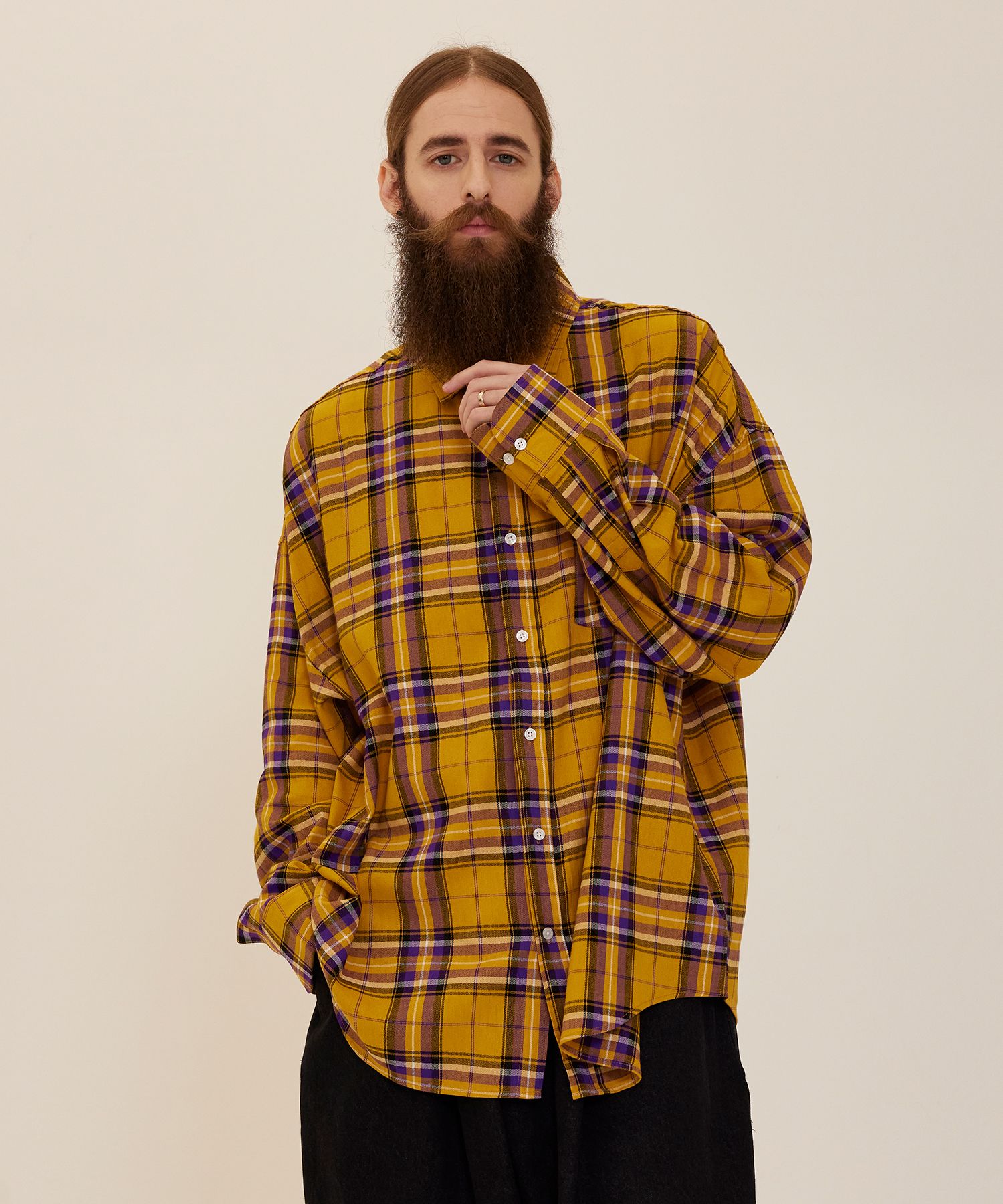 【MODERNIF】Liette overfit check shirt bmm53864_black_xl?w=537&qlt=