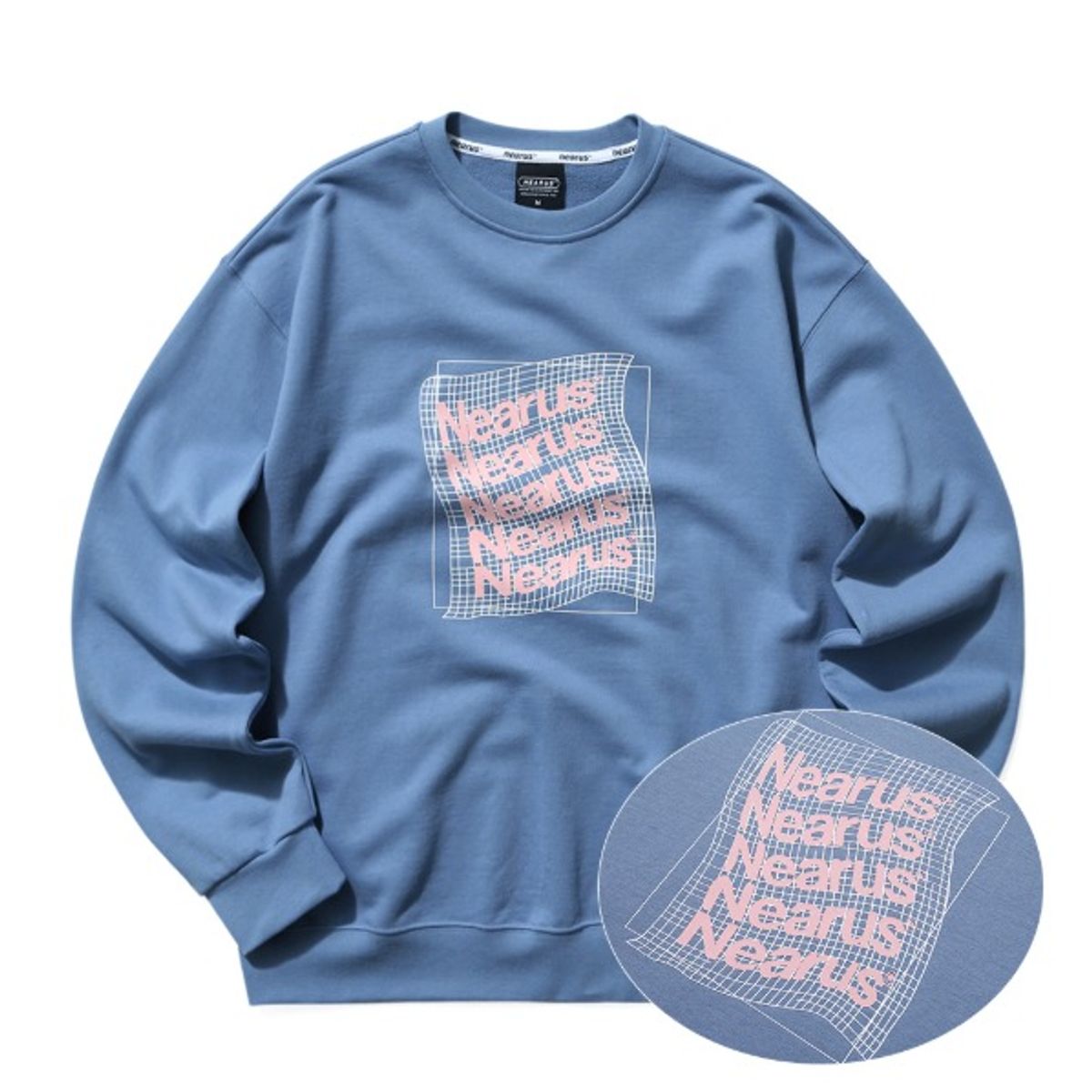 니어러스(NEARUS) 맨투맨티셔츠DANCING PAPER SWEAT SHIRT [BLUE]