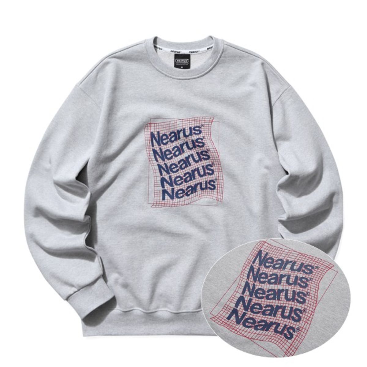 니어러스(NEARUS) 맨투맨티셔츠DANCING PAPER SWEAT SHIRT [GREY]