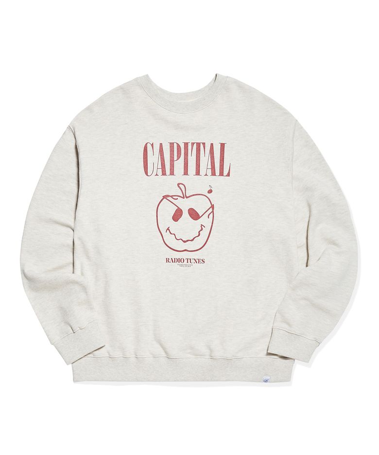 NIRVAN APPLE 스웨트셔츠 cream