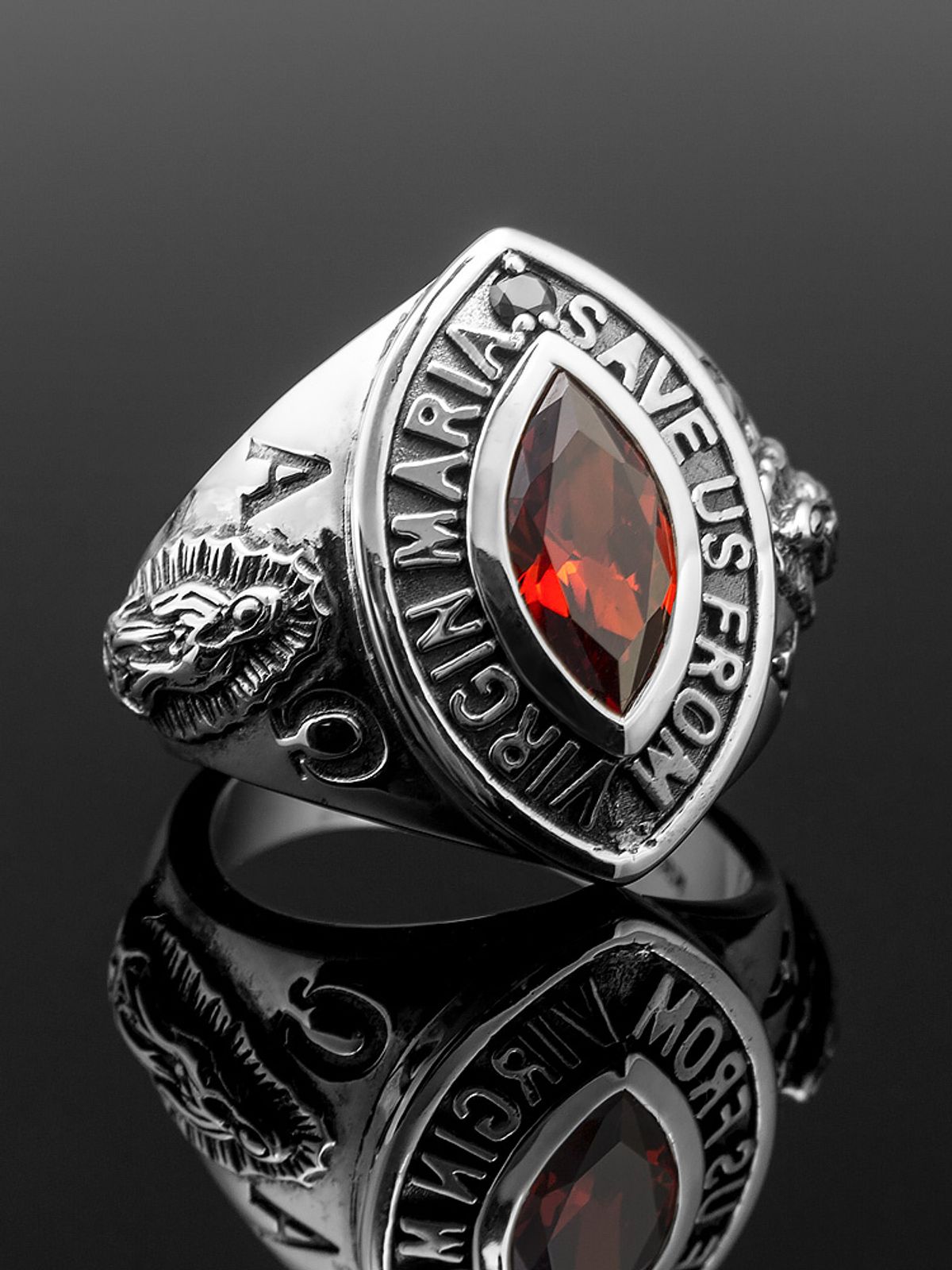 킹크로치(KING KROACH) VIRGIN MARIA OFFICER RING