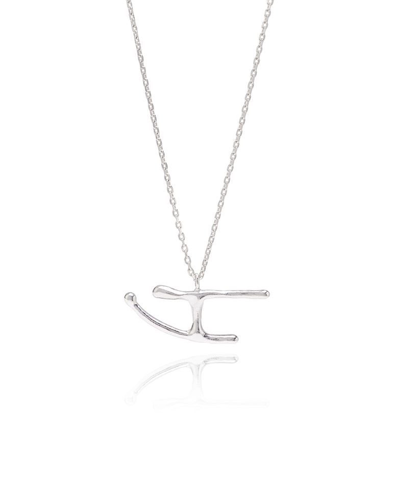 Fluid frame line&curve Necklace