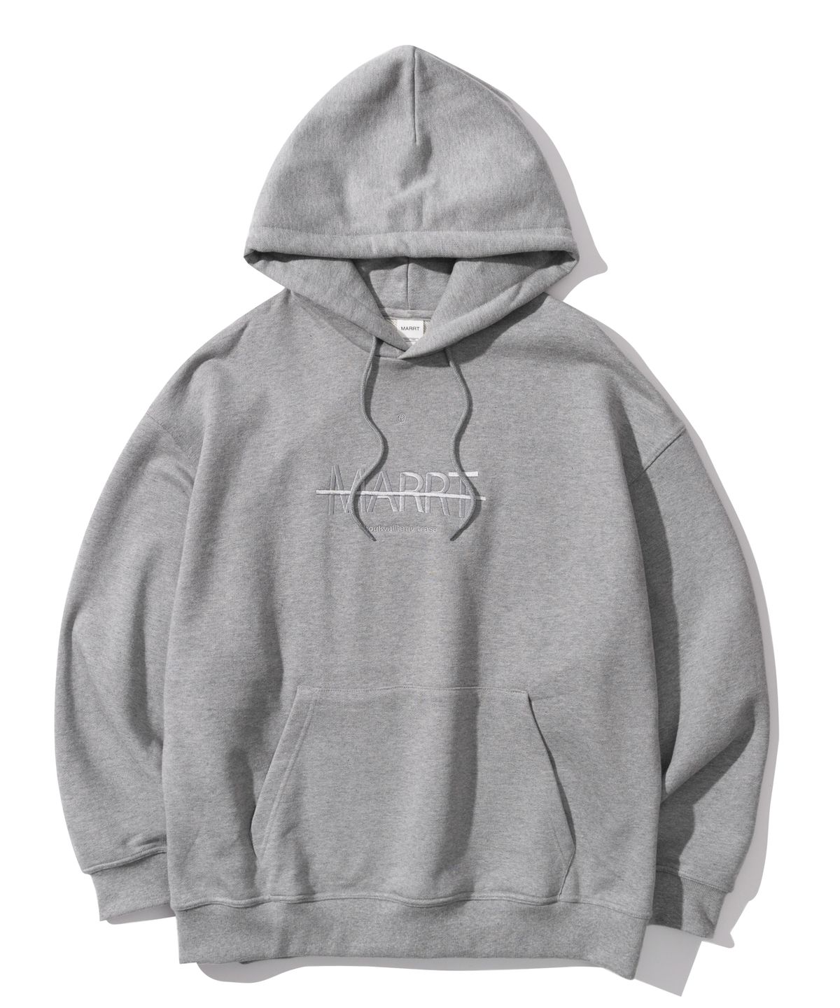 마르트(MARRT) LOGO STITCH HOODIE (GREY)
