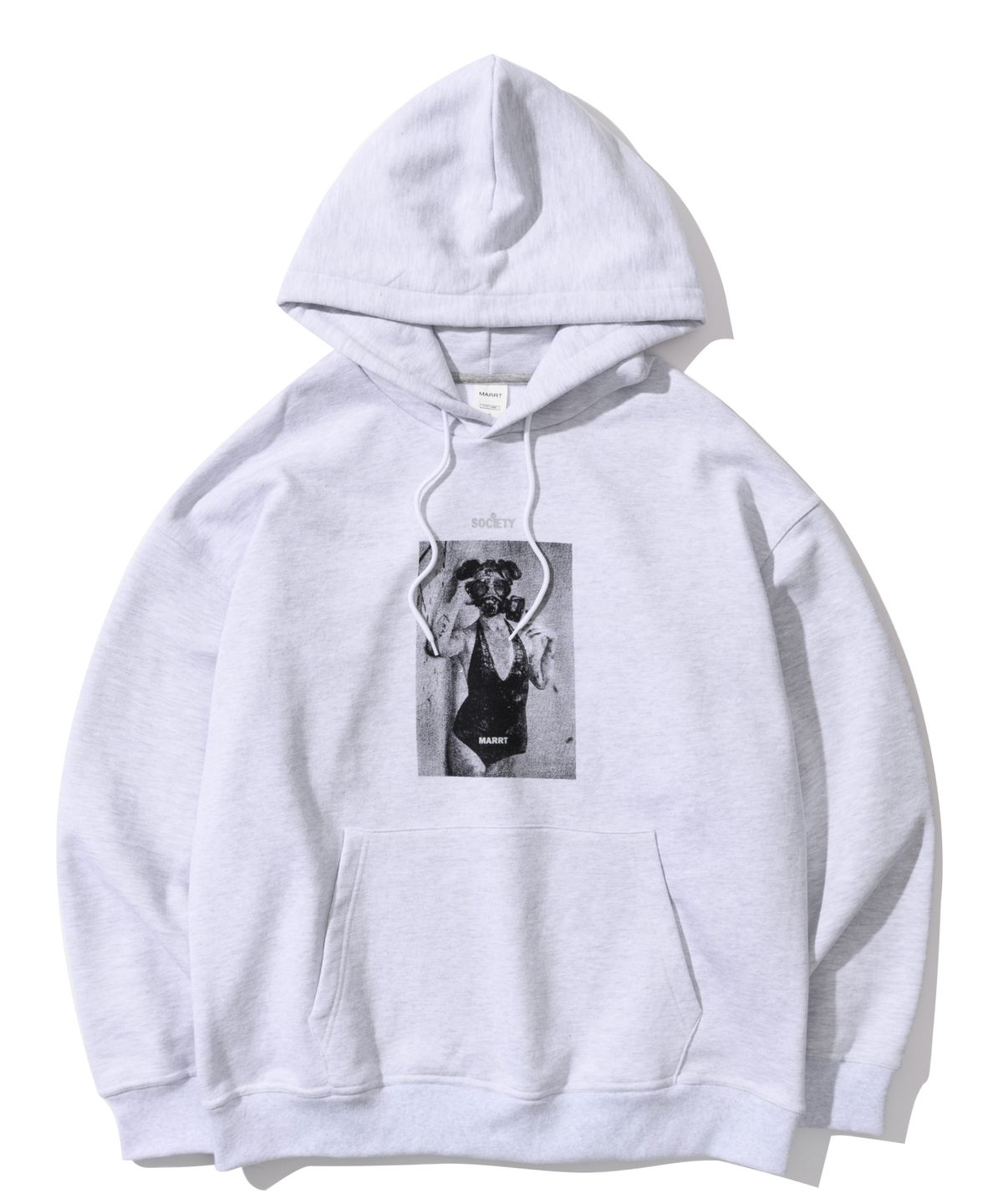 마르트(MARRT) PRINTING HOODIE (WHITE GREY)