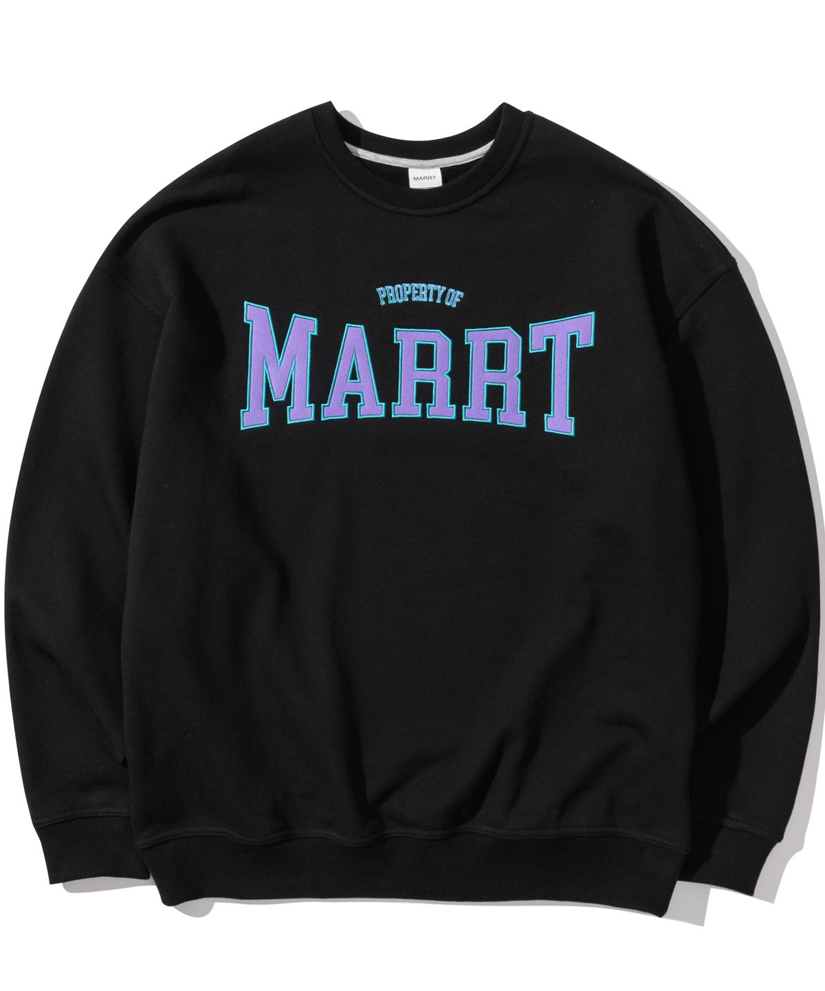 마르트(MARRT) APPLIQUE SWEATSHIRT (BLACK)