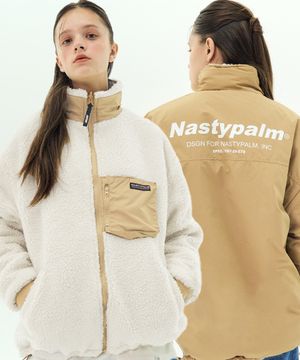 네스티 플리스 리버시블 자켓 아이보리