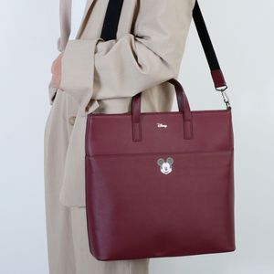 [20ALL] 아이언 레더 빅미키 토트앤숄더백 와인