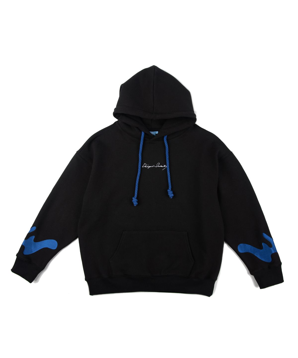에스에스큐알(SSQR) Unisex Embroidered Hooded Sweatshirt DAHOOD_01_BLACK