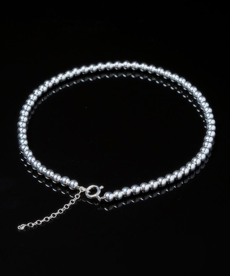 Simple and unique silverball Necklace 볼드 실버볼 심플 유니크 목걸이 6mm