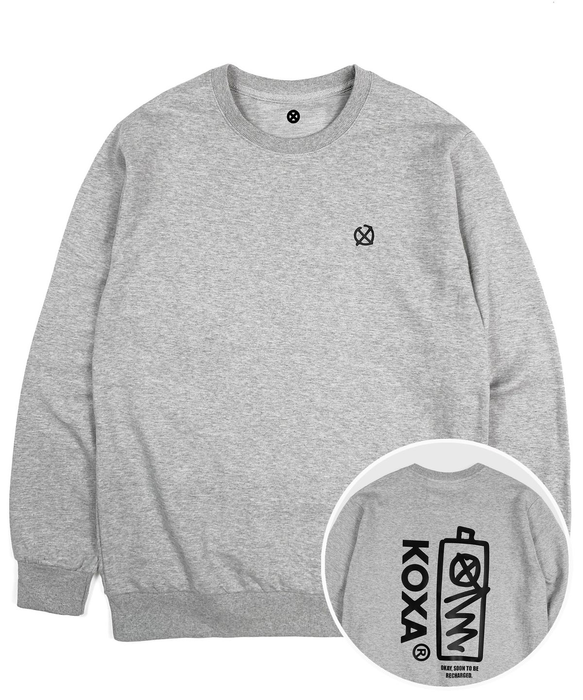 코싸(KOXA) KX recharged mtm gray 맨투맨