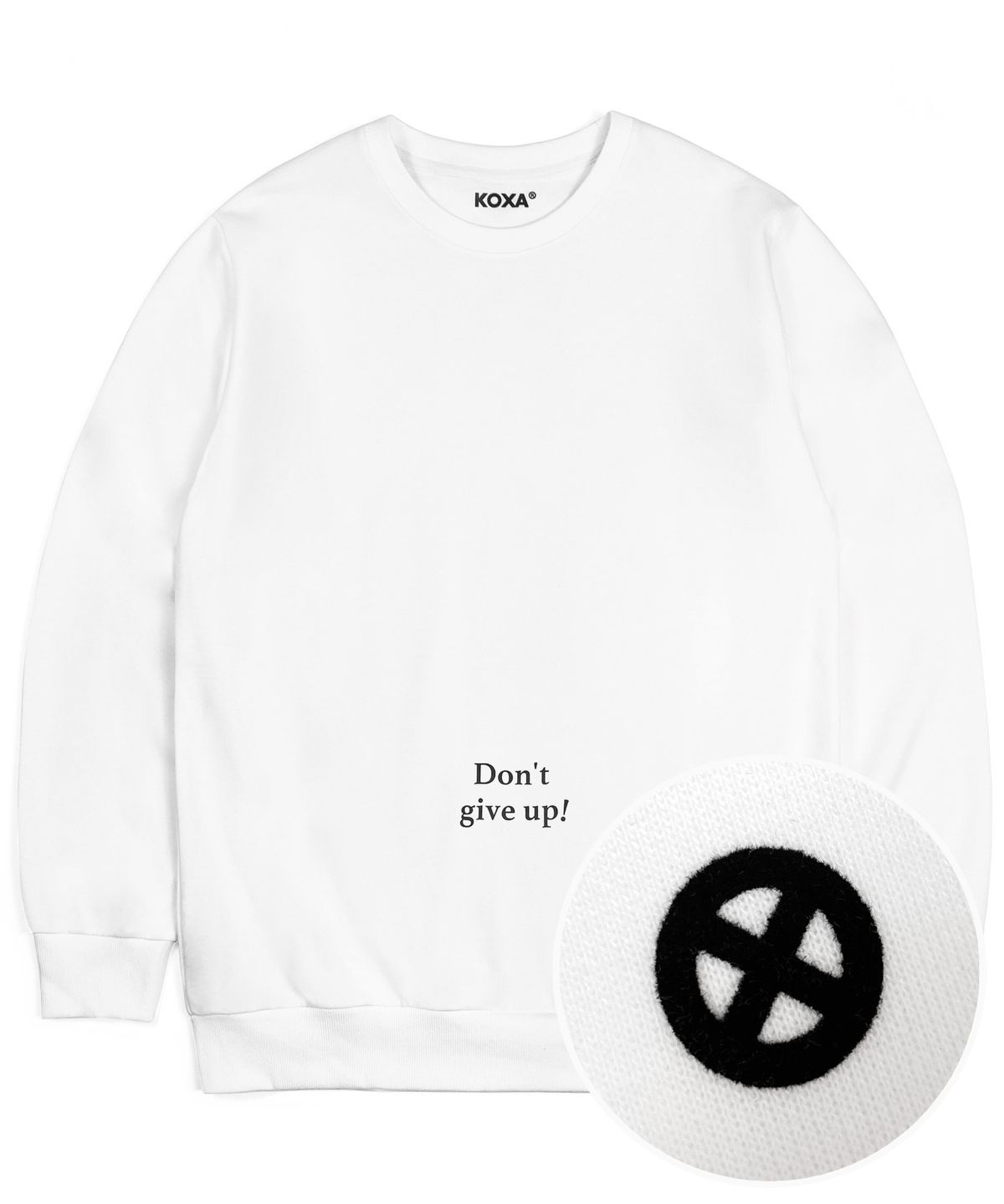 코싸(KOXA) KX dont give up mtm white 맨투맨