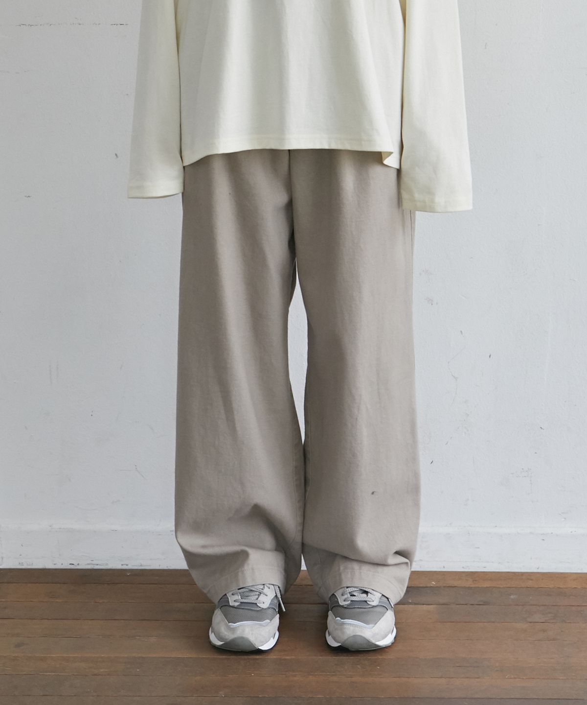 스트리트 스탠다드(STREET STANDARD) COTTON WIDE EASY PANTS MOCHA