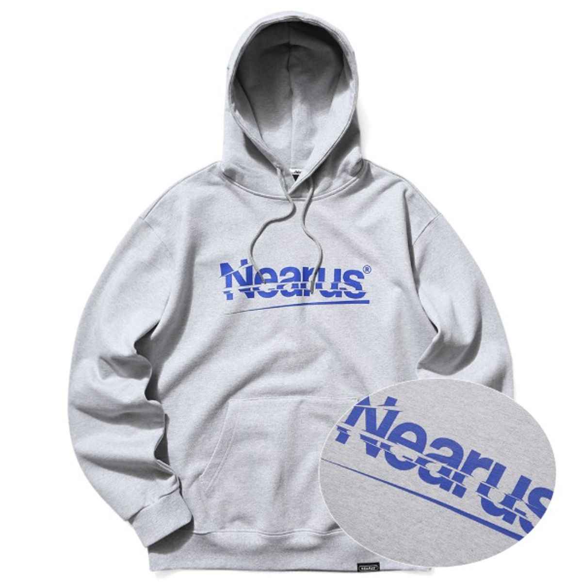 니어러스(NEARUS) SLICE LOGO HOODIE [GRAY]