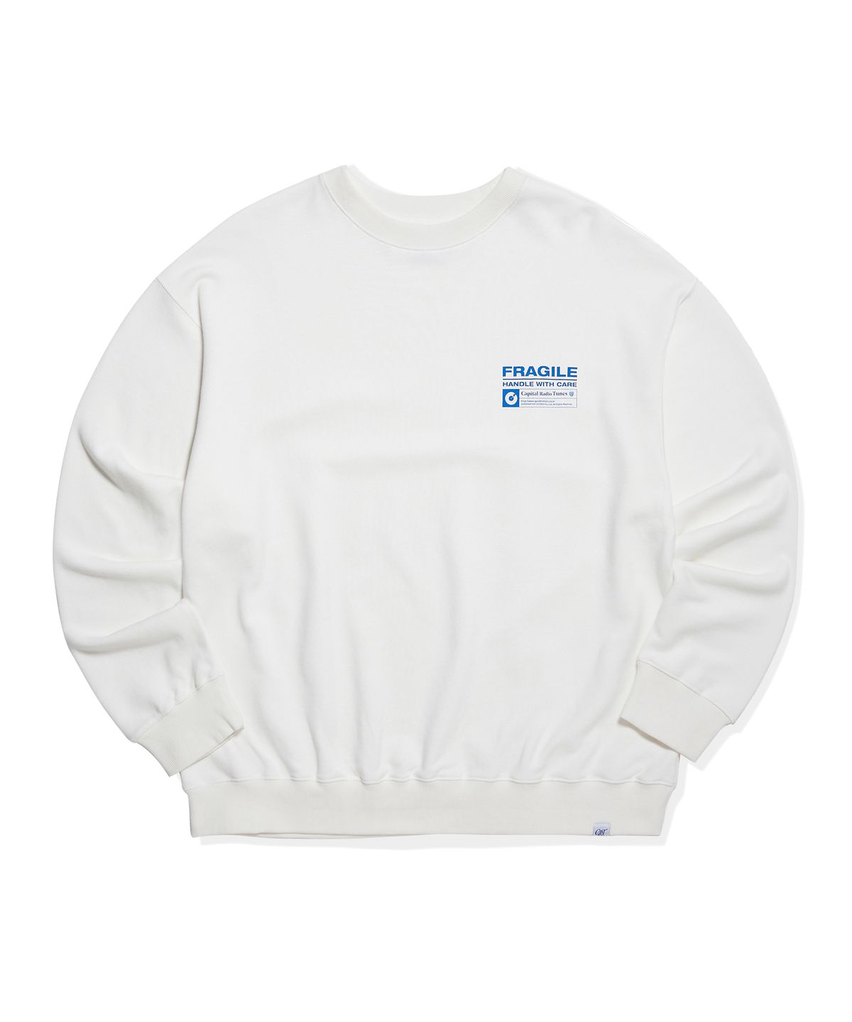 캐피탈 라디오 튠즈(CAPITAL RADIO TUNES) FRAGILE LOGO 스웨트셔츠 white