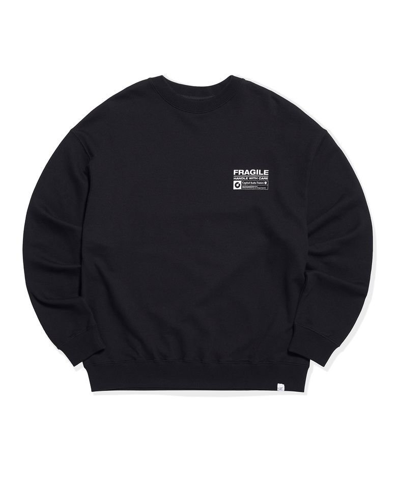 FRAGILE LOGO 스웨트셔츠 black