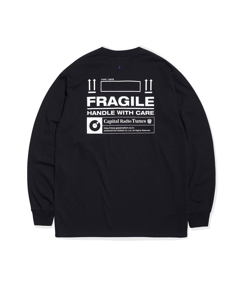 FRAGILE LOGO 롱슬리브 black