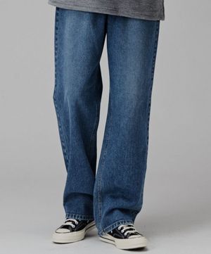 세미 와이드 데님팬츠 중청