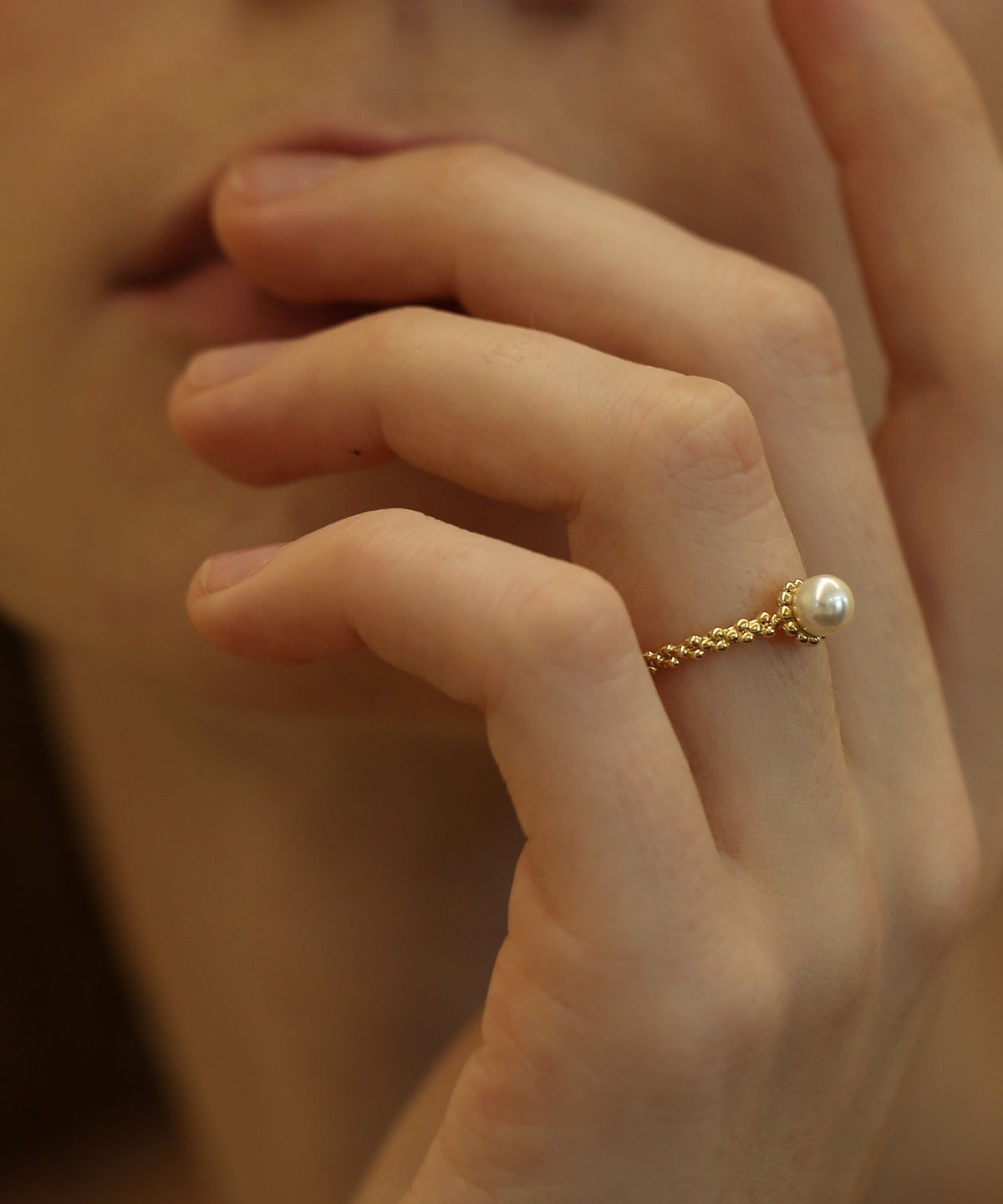 레이지던(LAZYDAWN) pearl point ring R009