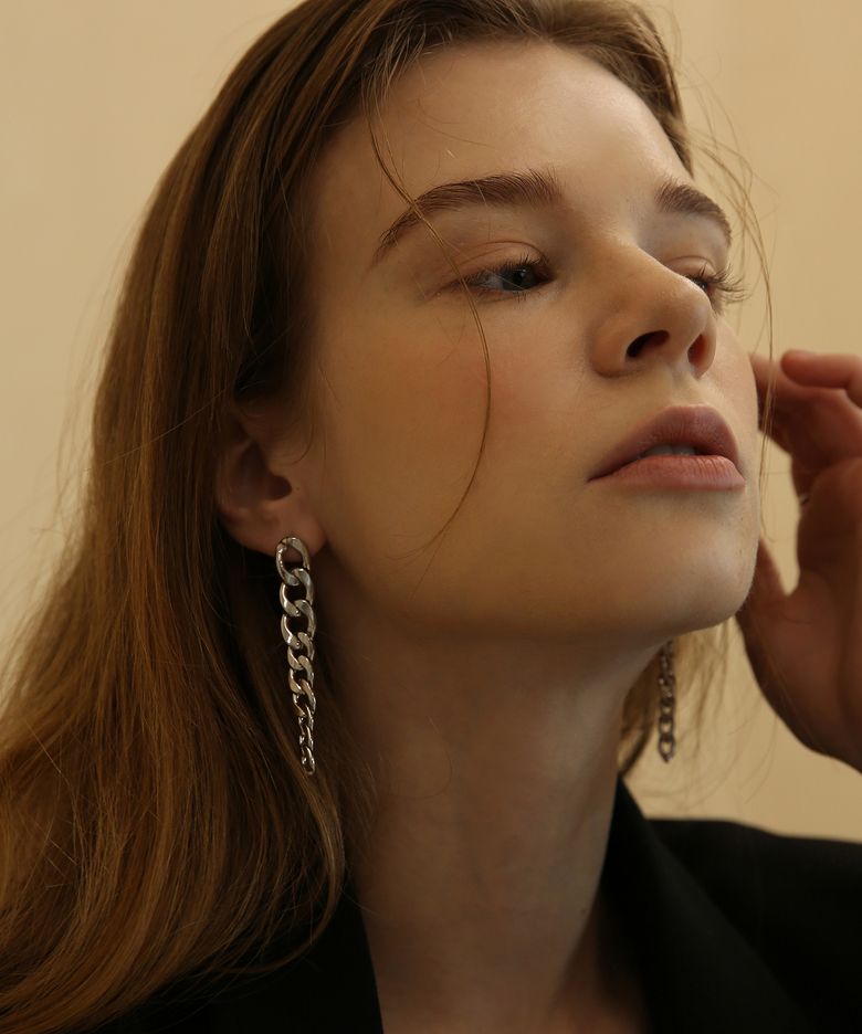 rope chain drop earring E001