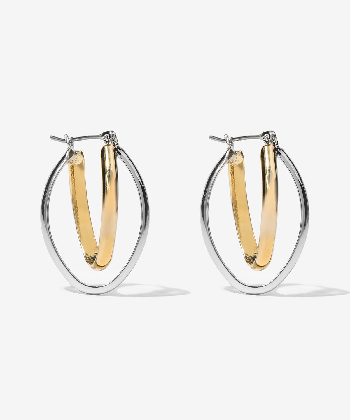 레이지던(LAZYDAWN) two-tone layered earring E011