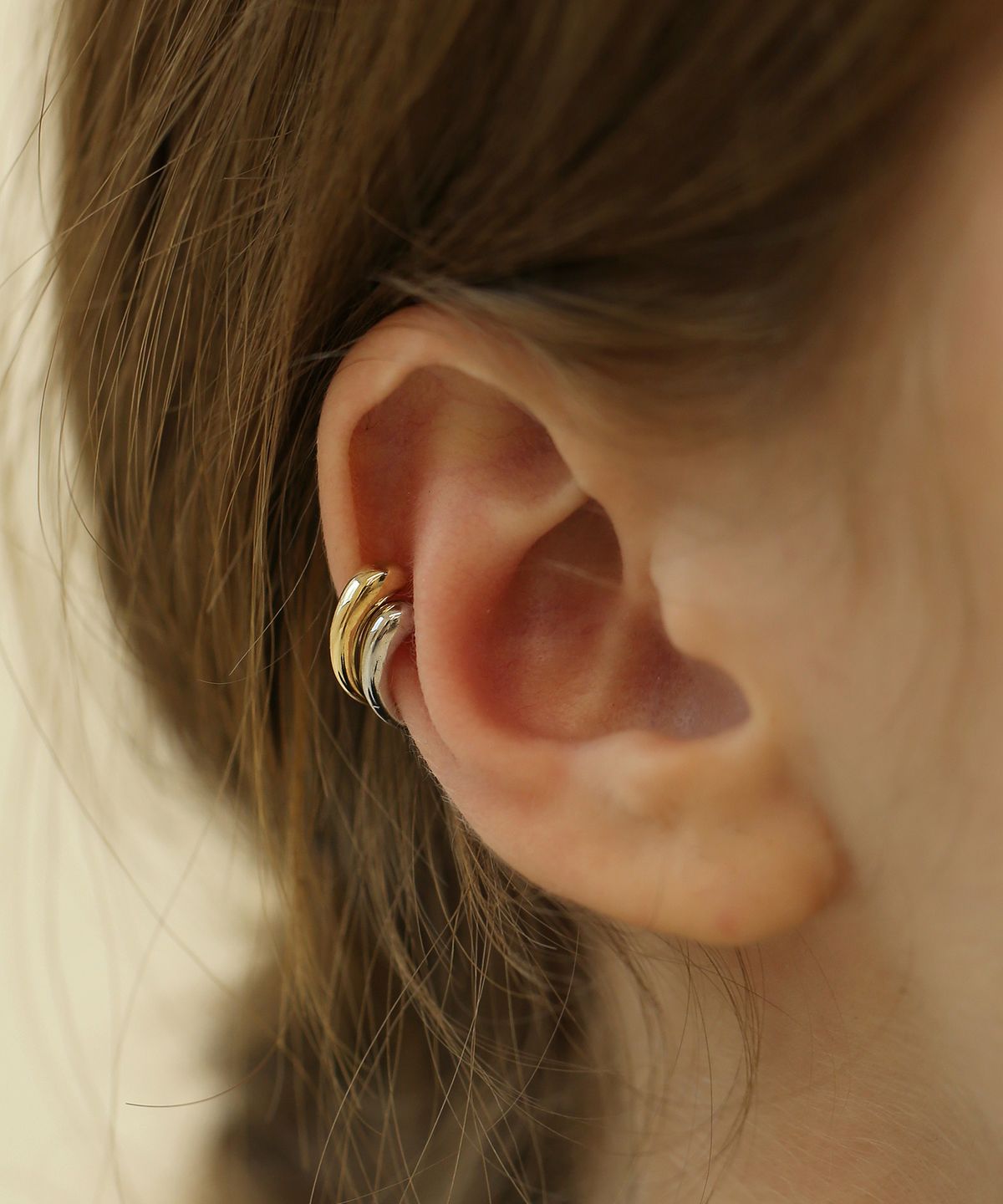레이지던(LAZYDAWN) simple hoop ear cuff C006