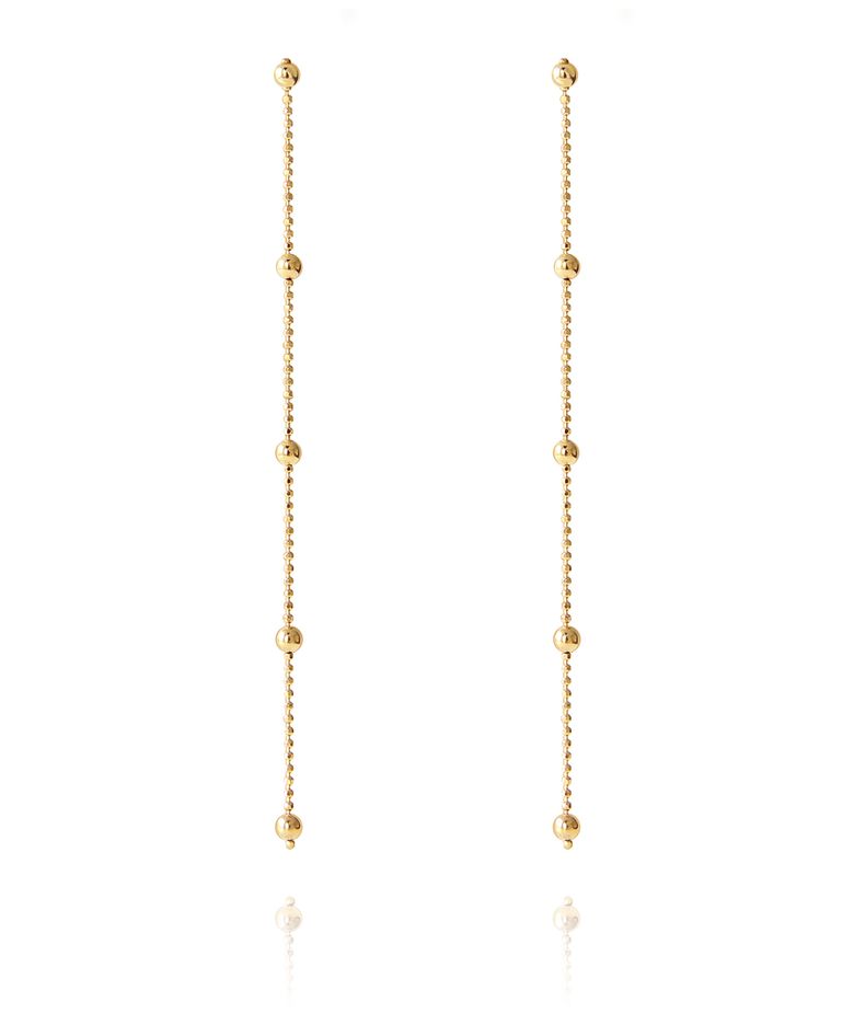 Swing ball drop Earring (Gold)