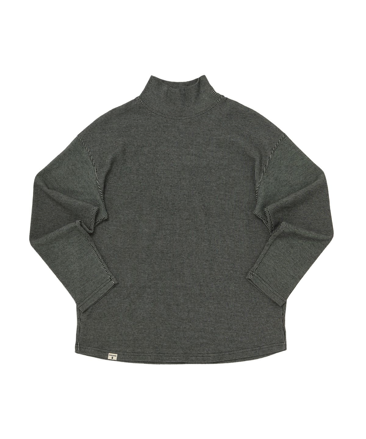 어낫띵(A NOTHING) RAIN DROP-SHOULDER TURTLE-NECK TEE (Black)