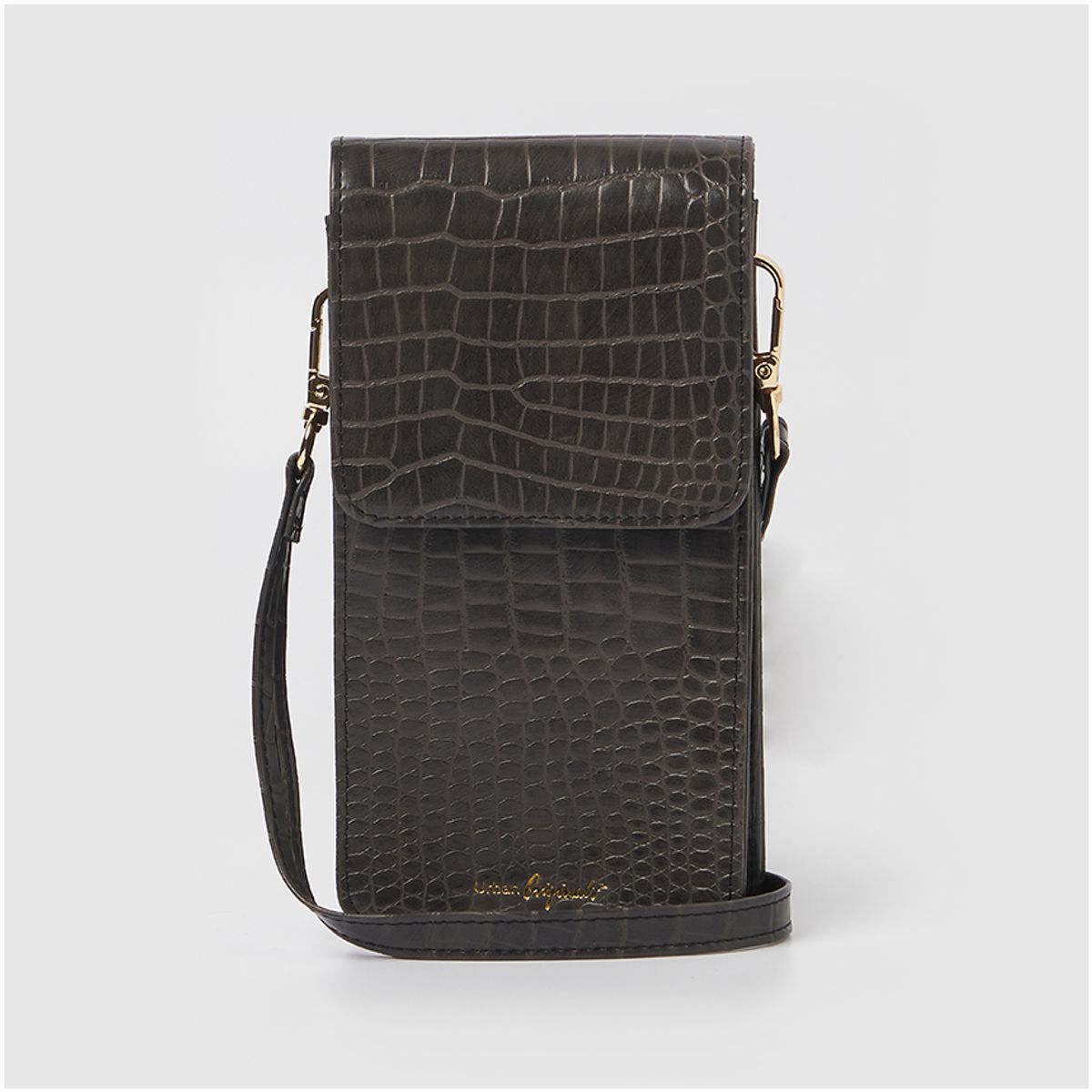 얼반오리지널(URBANORIGINALS) CROCODILE PHONE WALLET - BLACK 크로커다일 폰월렛 블랙