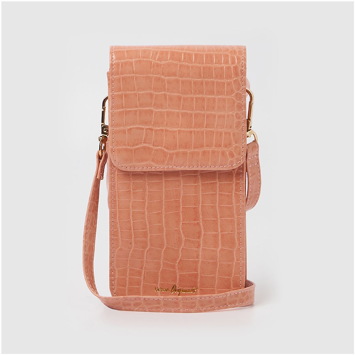 얼반오리지널(URBANORIGINALS) CROCODILE PHONE WALLET - PINK 크로커다일 폰월렛 핑크