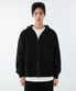 헤비웨이트 오버사이즈 후디드 스웨트 집업 [블랙]