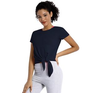 모달라이트 매듭 숏슬리브 티셔츠 요가복 런닝_E01