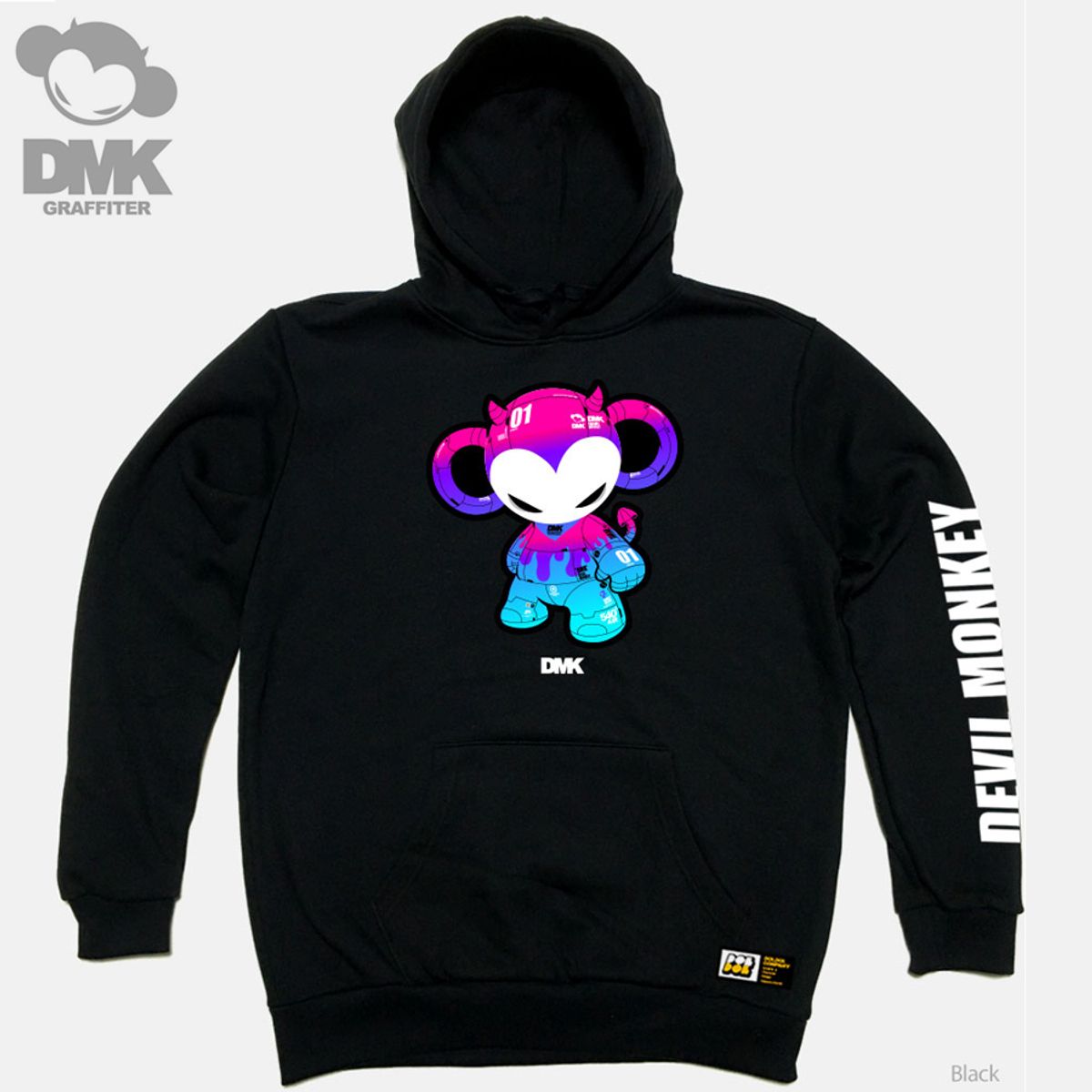 돌돌(DOLDOL) DMK_HOODY_90 그래피티 아티스트 데빌몽키 dmk 타투 캐릭터 그래피티 그래픽 디자인 후드티 후디