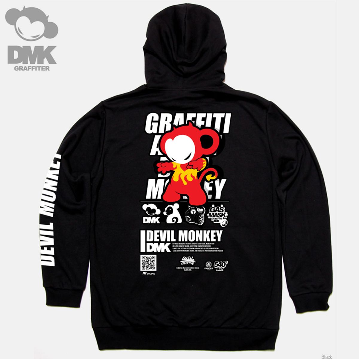 돌돌(DOLDOL) DMK_HOODY_92 그래피티 아티스트 데빌몽키 dmk 타투 캐릭터 그래피티 그래픽 디자인 후드티 후디